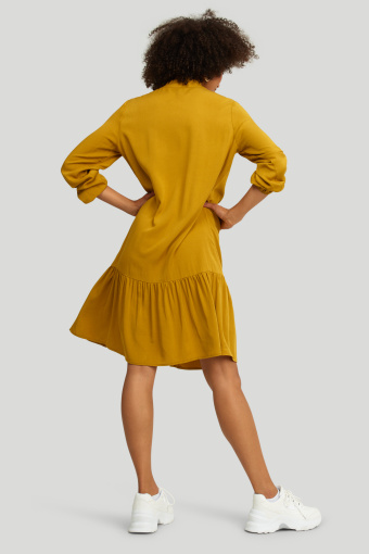 Musztardowa szmizjerka z wiskozy, obniżony stan