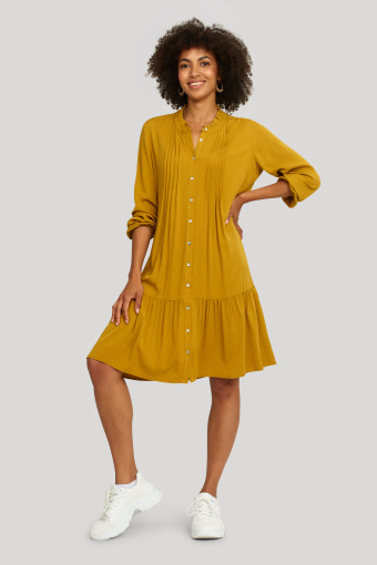 Musztardowa szmizjerka z wiskozy, obniżony stan