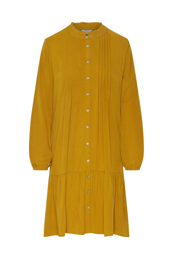 Musztardowa szmizjerka z wiskozy, obniżony stan