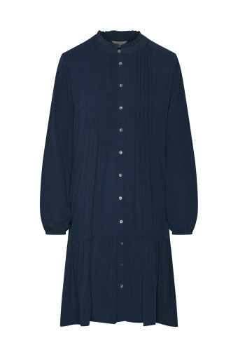 Granatowa sukienka z obniżonym stanem