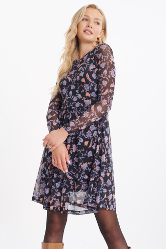 Sukienka przed kolano z nadrukiem typu paisley