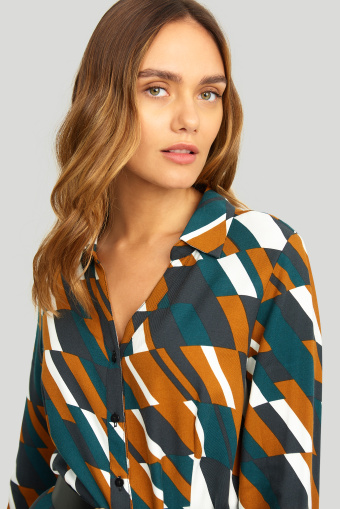 Wiskozowa sukienka z nadrukiem