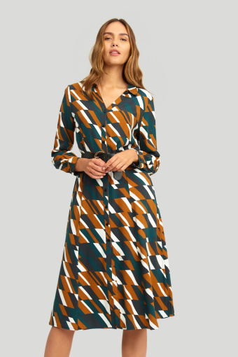 Wiskozowa sukienka z nadrukiem