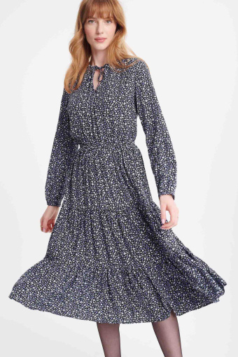 Sukienka midi w drobne kwiaty