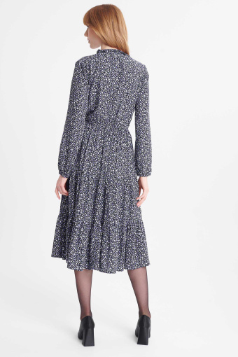 Sukienka midi w drobne kwiaty