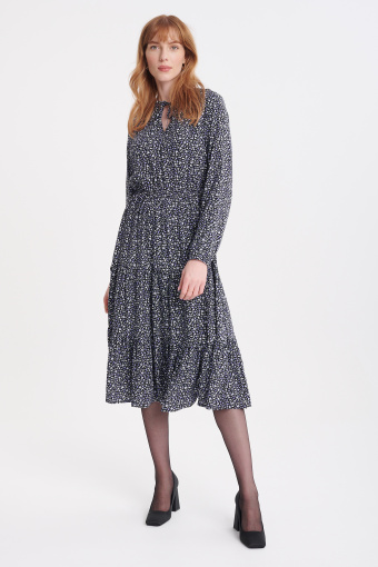 Sukienka midi w drobne kwiaty