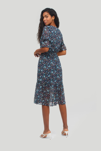 Szyfonowa sukienka z nadrukiem