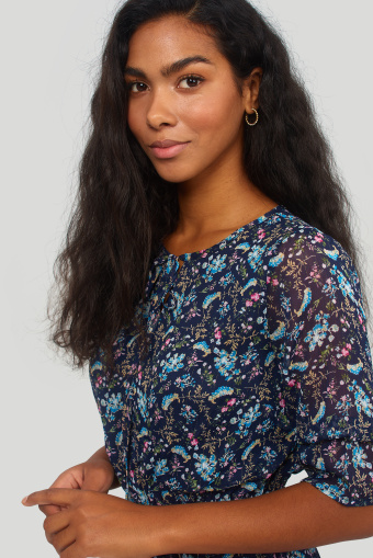 Szyfonowa sukienka z nadrukiem