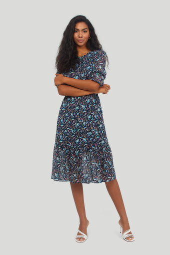 Szyfonowa sukienka z nadrukiem