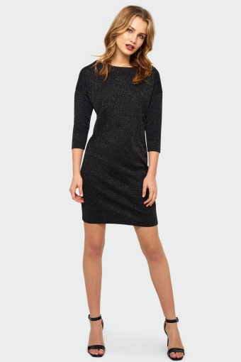 Sukienka o luźnym kroju z błyszczącą nitką