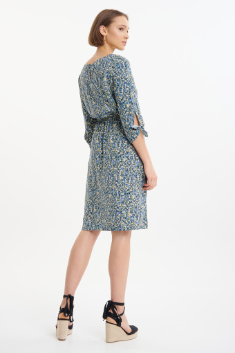 Sukienka z wiskozy kwiatowy nadruk