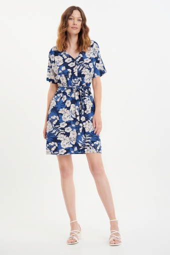 Sukienka z  wiskozy kwiatowy nadruk