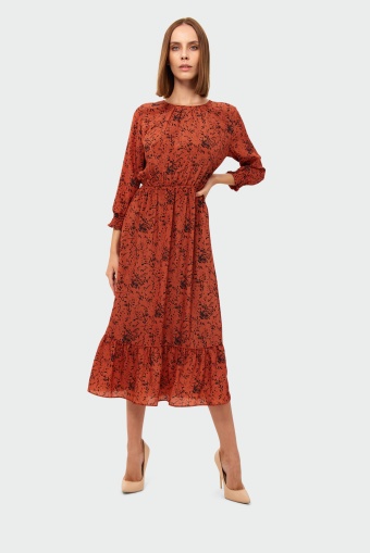 Elegancka sukienka z nadrukiem