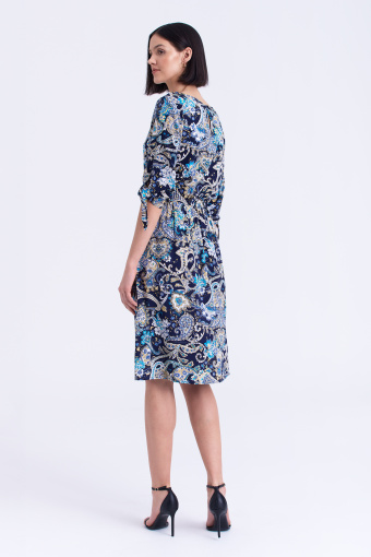 Sukienka midi z nadrukiem paisley