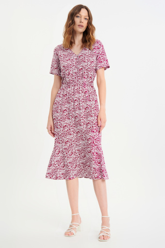 Stylowa sukienka w kolorze czerwonego wina