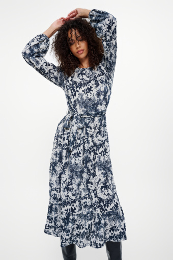 Sukienka midi w kwiatowy wzór
