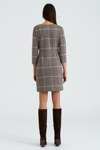 Elegancka sukienka w kratę, mini