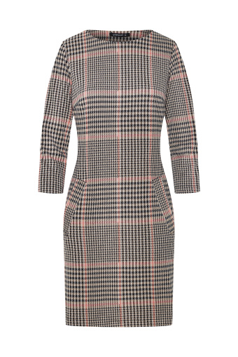 Elegancka sukienka w kratę, mini