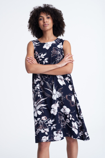 Wiskozowa sukienka w kwiaty