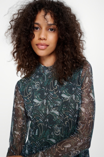 Sukienka midi z nadrukiem typu paisley