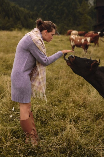 Swetrowa sukienka z domieszką wełny