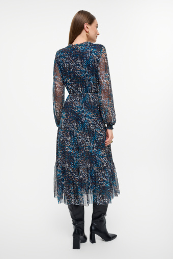 Stylowa sukienka midi z nadrukiem