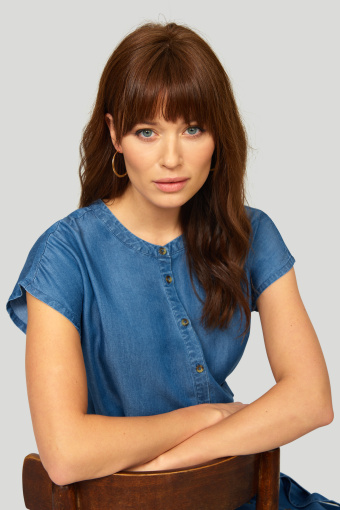 Sukienka z lyocell'u, zapinana na guziki