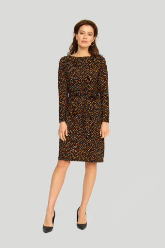 Sukienka z miękkiej dzianiny z nadrukiem
