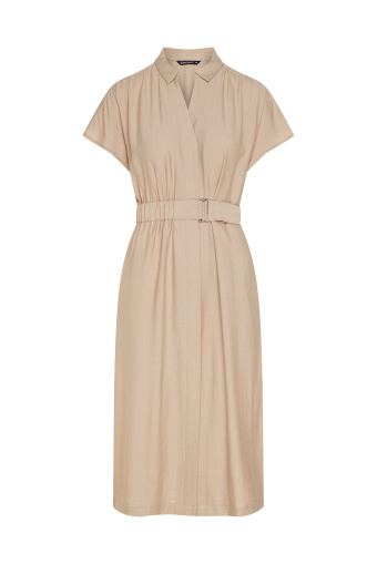 Sukienka w stylu safari, beżowa