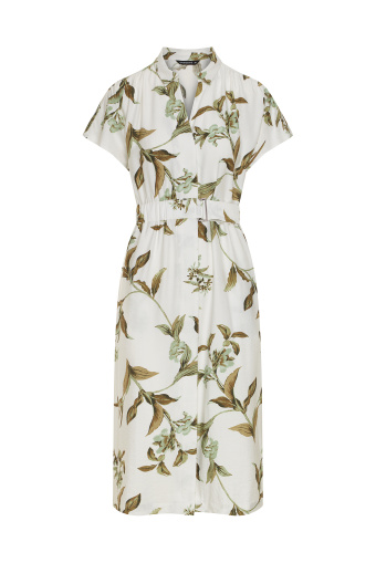 Sukienka midi z roślinnym printem