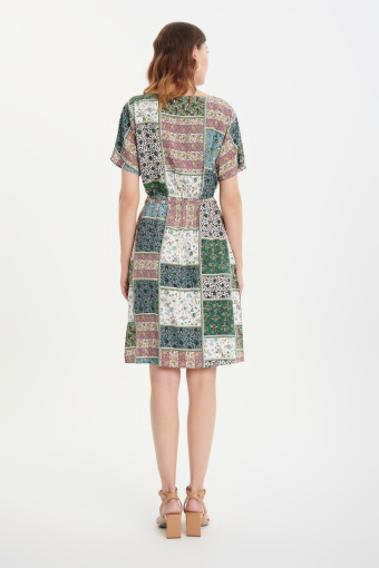 Sukienka paisley z paskiem