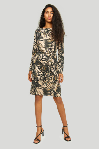 Sukienka z miękkiej dzianiny z nadrukiem