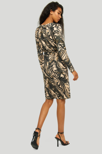 Sukienka z miękkiej dzianiny z nadrukiem