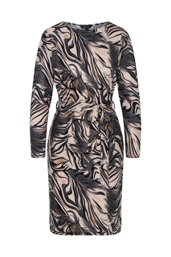 Sukienka z miękkiej dzianiny z nadrukiem