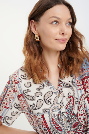 Wiskozowa sukienka paisley