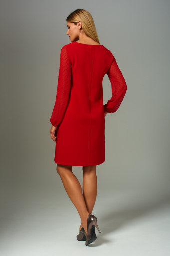 Elegancka sukienka z szyfonowymi rękawami