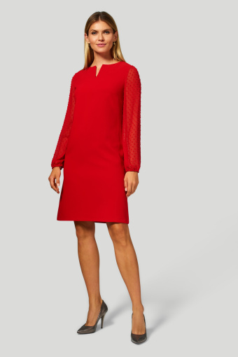 Elegancka sukienka z szyfonowymi rękawami