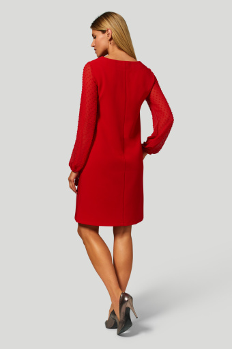 Elegancka sukienka z szyfonowymi rękawami