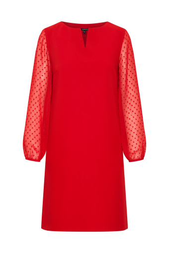 Elegancka sukienka z szyfonowymi rękawami