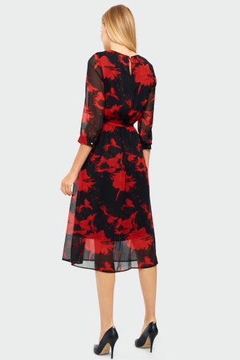 Elegancka sukienka z nadrukiem