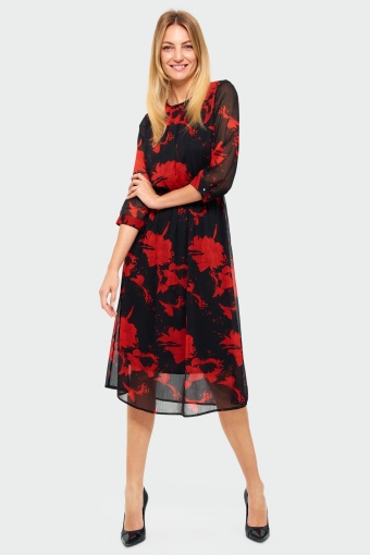 Elegancka sukienka z nadrukiem