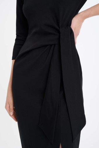 Wiskozowa, czarna sukienka