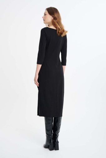 Wiskozowa, czarna sukienka