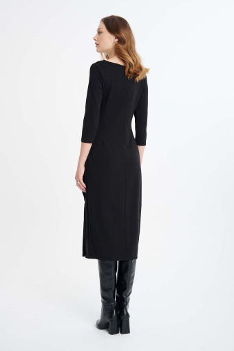 Wiskozowa, czarna sukienka