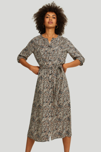 Wiskozowa sukienka z nadrukiem