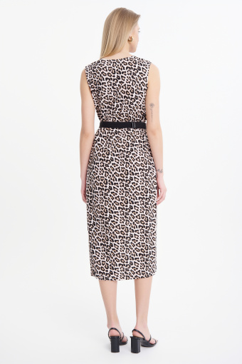 Stylowa sukienka midi animal print Stylowa sukienka midi animal print