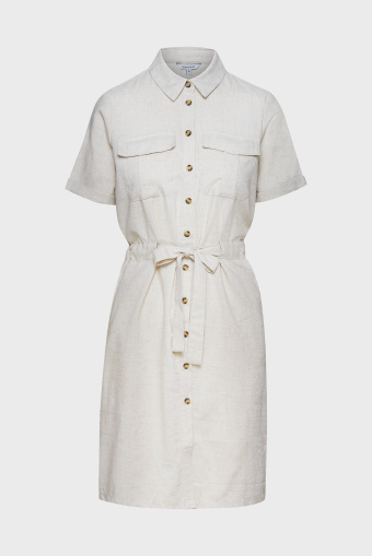 Sukienka typu szmizjerka z wiązaniem w pasie