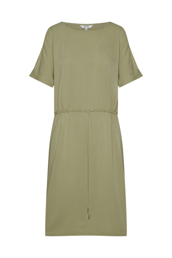 Wiskozowa sukienka z troczkiem