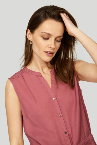 Sukienka z lyocell'u z wiązaniem w pasie