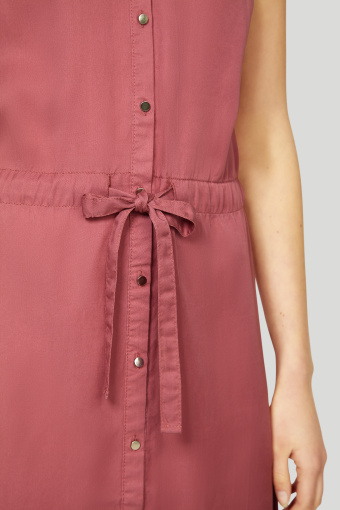 Sukienka z lyocell'u z wiązaniem w pasie